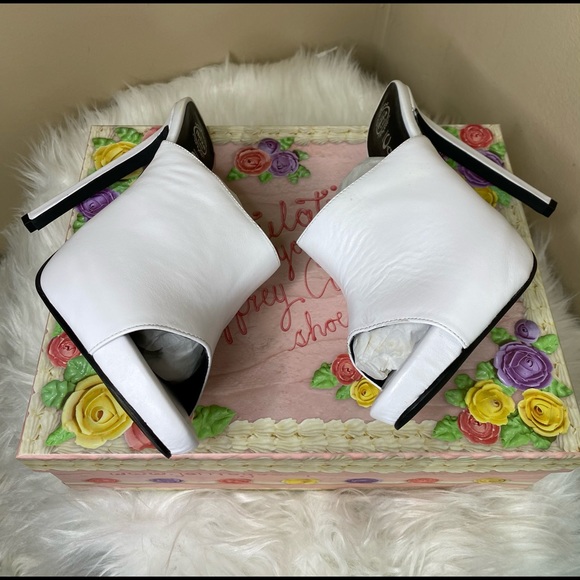 Jeffrey Campbell White Leather Mule Heels - Picture 7 of 12
